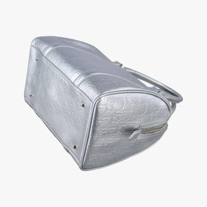 Pre-owned Christian Dior Ultimate Trotter pattern Silver Patent handbag | stylenewstar