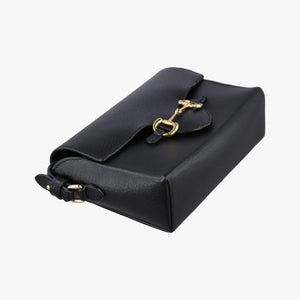 Pre-owned Gucci Horsebit 1955 Black Leather 732314 shoulderbag | stylenewstar