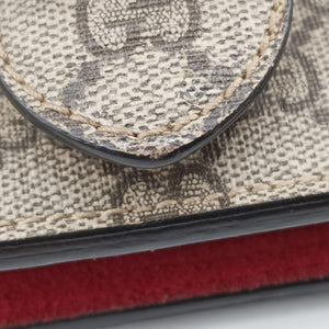 Pre-owned Gucci Dionysus beige×red PVC coated canvas× suede 400249 shoulderbag | stylenewstar