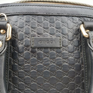 Pre-owned Gucci Microguccissima Black Leather 449654 shoulderbag | stylenewstar