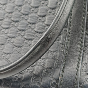 Pre-owned Gucci Microguccissima Black Leather 449654 shoulderbag | stylenewstar
