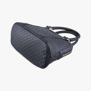 Pre-owned Gucci Microguccissima Black Leather 449654 shoulderbag | stylenewstar