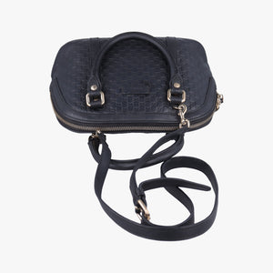 Pre-owned Gucci Microguccissima Black Leather 449654 shoulderbag | stylenewstar