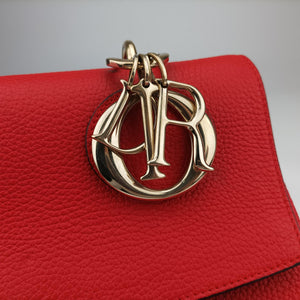 Pre-owned Christian Dior Be Dior Red Leather shoulderbag | stylenewstar