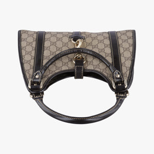 Pre-owned Gucci Jackie Brown PVC coated canvas×Leather 203495 handbag | stylenewstar