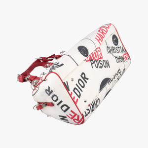 Pre-owned Christian Dior Hardcore White canvas×Leather handbag | stylenewstar