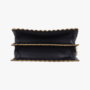 Pre-owned Fendi Kan I Black Leather 8M0381 shoulderbag | stylenewstar