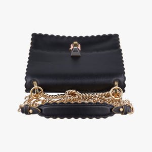 Pre-owned Fendi Kan I Black Leather 8M0381 shoulderbag | stylenewstar
