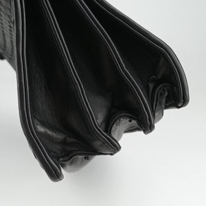 Vintage Bottega Veneta Intrecciato Black lambskin handbag | stylenewstar
