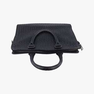 Vintage Bottega Veneta Intrecciato Black lambskin handbag | stylenewstar