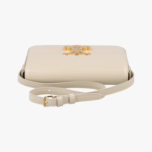 Secondhand Celine Claude Triomphe Beige Leather shoulderbag | stylenewstar