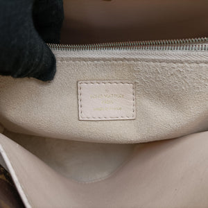 Pre-owned Louis Vuitton Double V Bag Brown × Creme Monogram Canvas × Grained Leather M54155 shoulderbag | stylenewstar