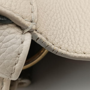Pre-owned Louis Vuitton Double V Bag Brown × Creme Monogram Canvas × Grained Leather M54155 shoulderbag | stylenewstar