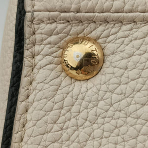 Pre-owned Louis Vuitton Double V Bag Brown × Creme Monogram Canvas × Grained Leather M54155 shoulderbag | stylenewstar
