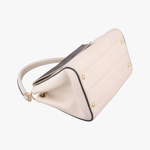 Pre-owned Louis Vuitton Double V Bag Brown × Creme Monogram Canvas × Grained Leather M54155 shoulderbag | stylenewstar