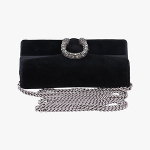 Pre-owned Gucci Dionysus Black velour×Leather 476432 shoulderbag | stylenewstar