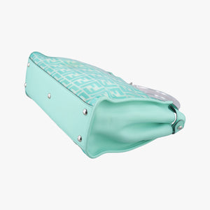 Secondhand Fendi PEEKABOO Green Clear PVC× Leather 8BN290 shoulderbag | stylenewstar