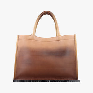 Pre-owned Christian Dior Book Tote Brown leather handbag | stylenewstar