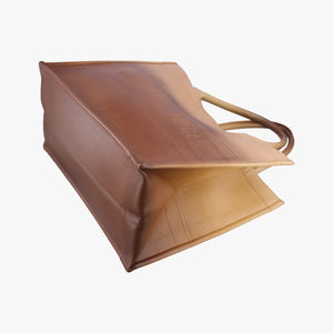 Pre-owned Christian Dior Book Tote Brown leather handbag | stylenewstar