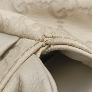 Pre-owned Gucci Hysteria Guccissima Ivory Leather 211844 shoulderbag | stylenewstar