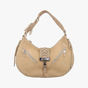Pre-owned Christian Dior Admit It Beige suede shoulderbag | stylenewstar