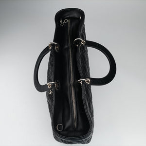 Pre-owned Christian Dior Lady Dior Black lambskin shoulderbag | stylenewstar
