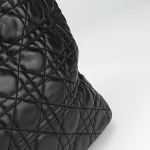 Pre-owned Christian Dior Lady Dior Black lambskin shoulderbag | stylenewstar