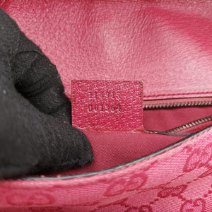 Pre-owned Gucci Horsebit Pink canvas×Leather 114915 shoulderbag | stylenewstar