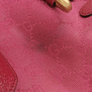Pre-owned Gucci Horsebit Pink canvas×Leather 114915 shoulderbag | stylenewstar