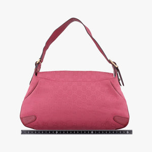 Pre-owned Gucci Horsebit Pink canvas×Leather 114915 shoulderbag | stylenewstar