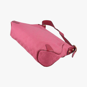 Pre-owned Gucci Horsebit Pink canvas×Leather 114915 shoulderbag | stylenewstar