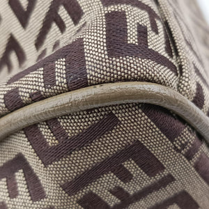 Pre-owned Fendi Zucchino Glitter Logo Multicolour canvas 8BL068 bostonbag | stylenewstar