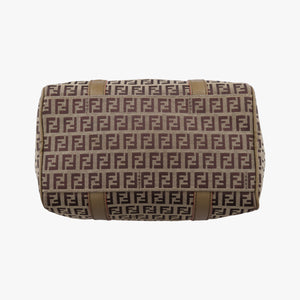Pre-owned Fendi Zucchino Glitter Logo Multicolour canvas 8BL068 bostonbag | stylenewstar