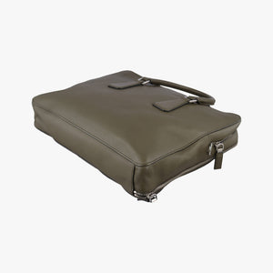 Secondhand Prada Business Briefcase Green Leather 2VE368 handbag | stylenewstar