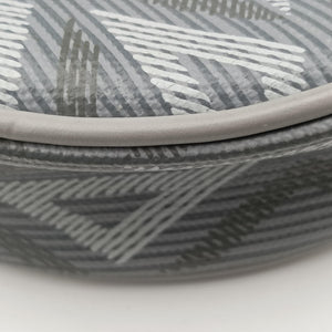 Pre-owned Christian Dior Saddle Grey PVC coated canvas × leather crossbodybag | stylenewstar
