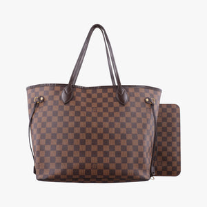 Pre-owned Louis Vuitton NEVERFULL MM EBENE Damier Canvas N51105 shoulderbag | stylenewstar