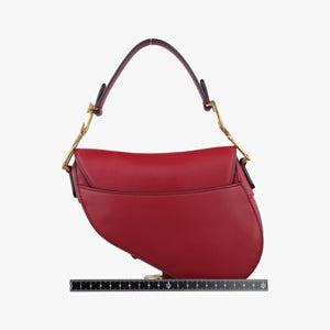 Pre-owned Christian Dior Saddle Red Leather handbag | stylenewstar