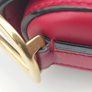 Pre-owned Christian Dior Saddle Red Leather handbag | stylenewstar