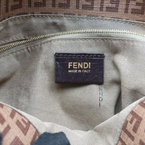 Pre-owned Fendi Baguette Zucchino Brown PVC coated canvas 8BR001 handbag | stylenewstar