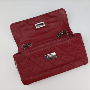Pre-owned Chanel 2.55East West Red Leather A37691 shoulderbag | stylenewstar