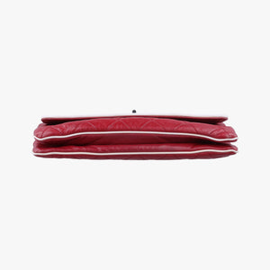 Pre-owned Chanel 2.55East West Red Leather A37691 shoulderbag | stylenewstar