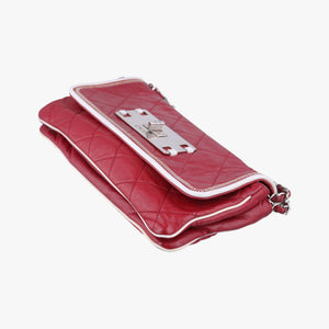 Pre-owned Chanel 2.55East West Red Leather A37691 shoulderbag | stylenewstar