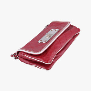 Pre-owned Chanel 2.55East West Red Leather A37691 shoulderbag | stylenewstar