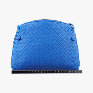 Pre-owned Bottega Veneta NODINI Intrecciato Blue lambskin shoulderbag | stylenewstar