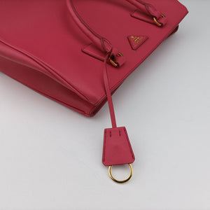 Pre-owned Prada Galleria Pink SAFFIANO Leather BN1786 shoulderbag | stylenewstar