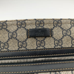 Secondhand Gucci GG Supreme Messenger Beige × Navy PVC coated canvas×leather 295257 shoulderbag | stylenewstar