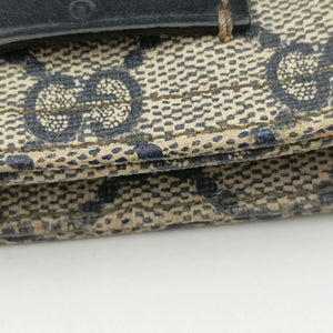 Secondhand Gucci GG Supreme Messenger Beige × Navy PVC coated canvas×leather 295257 shoulderbag | stylenewstar