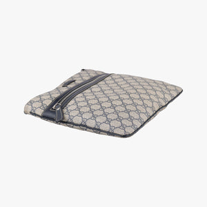 Secondhand Gucci GG Supreme Messenger Beige × Navy PVC coated canvas×leather 295257 shoulderbag | stylenewstar