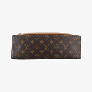 Pre-owned Louis Vuitton MARIGNAN brown×SESAME Monogram Canvas×calf leather M44257 shoulderbag | stylenewstar