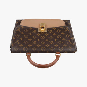 Pre-owned Louis Vuitton MARIGNAN brown×SESAME Monogram Canvas×calf leather M44257 shoulderbag | stylenewstar